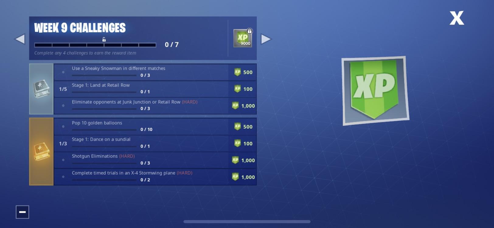 Fortnite Season 7 Week 9 Official Challenges