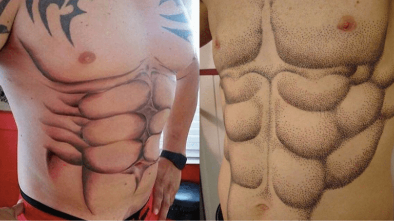 six pack tattoo images These tattoo collectors found a hilarious
shortcut to getting an